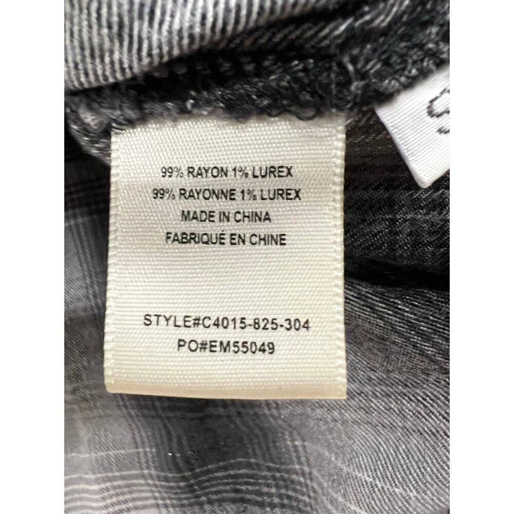CLOTH & STONE gray black silver whimsy ruffle neck flannel sz S - Picture 4 of 5